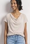 Kurzarmshirt STREET ONE, Damen, Gr. 38, clay sand, Jersey, Obermaterial: 70% Modal,