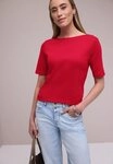 STREET ONE T-Shirt aus Jersey in Unifarbe