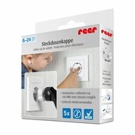 Reer Kindersicherung Steckdosenkappe 5er Set Wei&szlig;