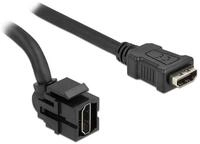 Delock HDMI-Port Keystone Modul HDMI Buchse 250&deg; > HDMI Buchse mit Kabel...