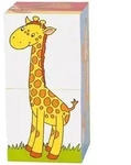 Gollnest & Kiesel Puzzle Goki 57725 - W&uuml;rfelpuzzle Tiere, 2-teilig, Holz,...
