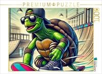 CALVENDO Puzzle CALVENDO Puzzle Skater-Turtle: Langsam war gestern, 1000 Teile