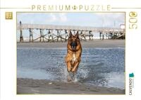 CALVENDO Puzzle CALVENDO Puzzle Deutscher Sch&auml;ferhund in Sankt Peter-Ording,...