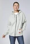 Kapuzensweatjacke CHIEMSEE, Damen, Gr. XS (32), grau (neutral gray melange), 88%