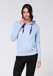 Kapuzensweatjacke CHIEMSEE, Damen, Gr. XS (32), blau (brunnera blau), 60%...