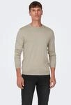 Rundhalspullover ONLY & SONS "ONSWYLER LIFE REG 14 LS CREW KNIT NOOS", Herren, Gr.