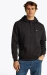 Hoodie TOMMY JEANS "TJM REGULAR FLAG", Herren, Gr. L, schwarz, Sweatware,