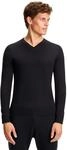Strickpullover FALKE "Ultrafine Merino Wool", Herren, Gr. XL, schwarz (night sky