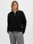 Polokragenpullover JACK & JONES "JPRBLAMILANO STITCH KNIT ZIP POLO SN", Herren, Gr.
