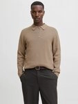 Jack & Jones Polokragenpullover JPRBLAMILANO STITCH KNIT ZIP POLO SN Baumwolle,