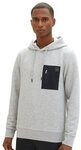 TOM TAILOR Hoodie QUILTED HOODIE aus Mischgewebe