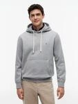 Hoodie TOMMY HILFIGER "ESSENTIAL FLEECE", Herren, Gr. M, grau (medium grau...