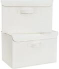 LuxusKollektion Faltbox Aufbewahrungsboxen mit Deckel 2er Set Faltbare Ordnungsboxen