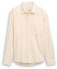 TOM TAILOR Denim Businesshemd relaxed corduroy shirt, Gardenia White