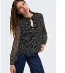 ONLY Chiffonbluse ONLDITSY L/S BLOUSE WVN Kunstfaser, regular fit schwarz M (38)