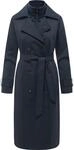 Trenchcoat RAGWEAR "Trenchcoat Trenchie Y", Damen, Gr. XS, blau (navy), M&auml;ntel