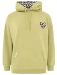 Zwillingsherz Kapuzensweatshirt Oversized Hoody Leo Herz gr&uuml;n S/M
