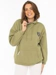 Hoodie ZWILLINGSHERZ "Leo Herz", Damen, Gr. S/M, olive, Obermaterial: 60% Baumwolle,