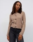 OPUS Strickjacke Dofur aus weichem Strick Verk&uuml;rzte L&auml;nge mit geradem Schnitt und
