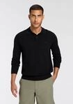 Polokragenpullover BOSS ORANGE "Asac Cotton Wool", Herren, Gr. L, schwarz