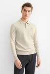 Polokragenpullover BOSS ORANGE "Asac Cotton Wool", Herren, Gr. L, beige (light