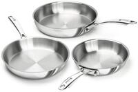 LuxusKollektion Pfannen-Set Edelstahl Bratpfannen-Set 3-teilig