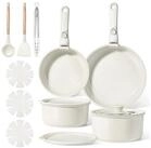 LuxusKollektion Pfannen-Set Pfannenset 15-teilig Antihaft abnehmbarer Griff...
