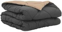 vidaXL Baumwollbettdecke Sommerdecke 220 x 135 cm Sommer 200 gsm Anthrazit und...