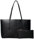 Calvin Klein Henkeltasche FOIL LOGO TOTE W/POUCH (2-tlg), Damen-Schultertasche...