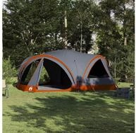 vidaXL Gruppenzelt vidaXL Familienzelt f&uuml;r 10 Personen Grau und Orange 460 x...