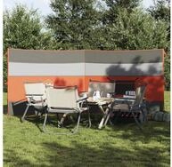 vidaXL Windschutz vidaXL Camping-Windschutz Grau und Orange 340x130 cm...