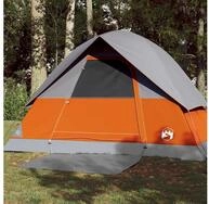 vidaXL Kuppelzelt vidaXL Kuppel-Campingzelt 3 Personen Grau und Orange...