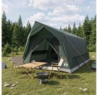 vidaXL Tunnelzelt vidaXL Tunnelzelt 6 Personen Armeegr&uuml;n Polyester und Stahl