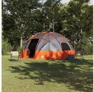 vidaXL Kuppelzelt vidaXL Kuppelzelt mit Dach Grau und Orange 475 x 475 x 235 cm...