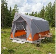 vidaXL Tunnelzelt vidaXL Tunnelzelt 8 Personen Grau und Orange Polyester und...
