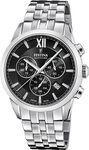 Festina Chronograph Festina Herrenuhr Edelstahl silber, (Chronograph), Herren