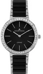 Jacques Lemans Quarzuhr Monaco 50-7A, Armbanduhr, Damenuhr, Keramik, analog schwarz