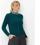 Brax Strickjacke Style ANN Easy Knit: Strickjacke im Viskosemix blau|gr&uuml;n XS...