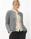 Brax Strickjacke Style ANN Cosy Alpaka: Strickjacke im Wollmix grau XS (34)