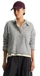Marc O'Polo DENIM Langarm-Poloshirt aus Boucl&eacute;-Garn grau XXS (32)