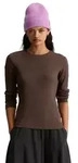 Marc O'Polo DENIM Langarmshirt aus weichem Rippjersey braun XS (34)