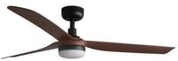 FARO Barcelona Deckenventilator DC Deckenventilator Punt Schwarz-Nussbaum mit...