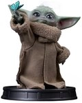 Iron Studios Sammelfigur Grogu Collection Statue Grogu Butterfly Wonder