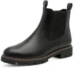 MARCO TOZZI Chelseaboots Blockabsatz, Stiefelette mit Kontrast-Rahmennaht...