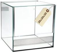GarPet Terrarium Terrarium 30x30x30 cm Glas Reptilienbecken mit Bel&uuml;ftung und