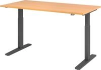 HAMMERBACHER Schreibtisch Sitz-Steh-Schreibtisch elektrisch 160x80cm...