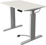 KERKMANN Schreibtisch Sitz-/Stehtisch Move 3 BxTxH 100x60x72-120cm silber/wei&szlig;