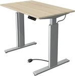 KERKMANN Schreibtisch Sitz-/Stehtisch Move 3 BxTxH 100x60x72-120cm silber/ahorn