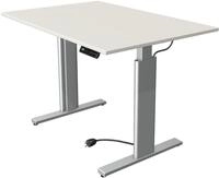 KERKMANN Schreibtisch Sitz-/Stehtisch Move 3 BxTxH 120x60x72-120cm silber/wei&szlig;