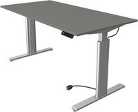 KERKMANN Schreibtisch Sitz-/Stehtisch Move 3 BxTxH 160x80x72-120cm silber/grafit